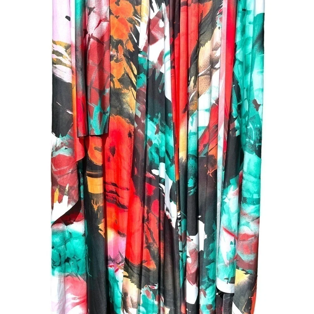 ISLA Resort Wear maxi skirt bikini coverup flowy layers colorful elegant small